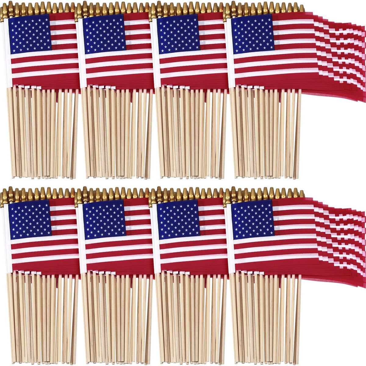 Shimeyao front view of American flag showing clear print and patriotic look