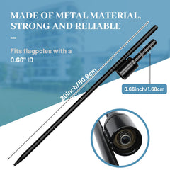 Shimeyao close-up of sleeve bearing showing secure pole fit and stability benefit