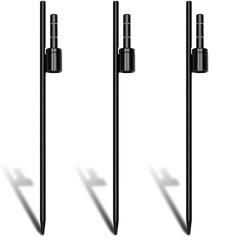 Shimeyao front view of black stainless steel spike showing solid construction and durability