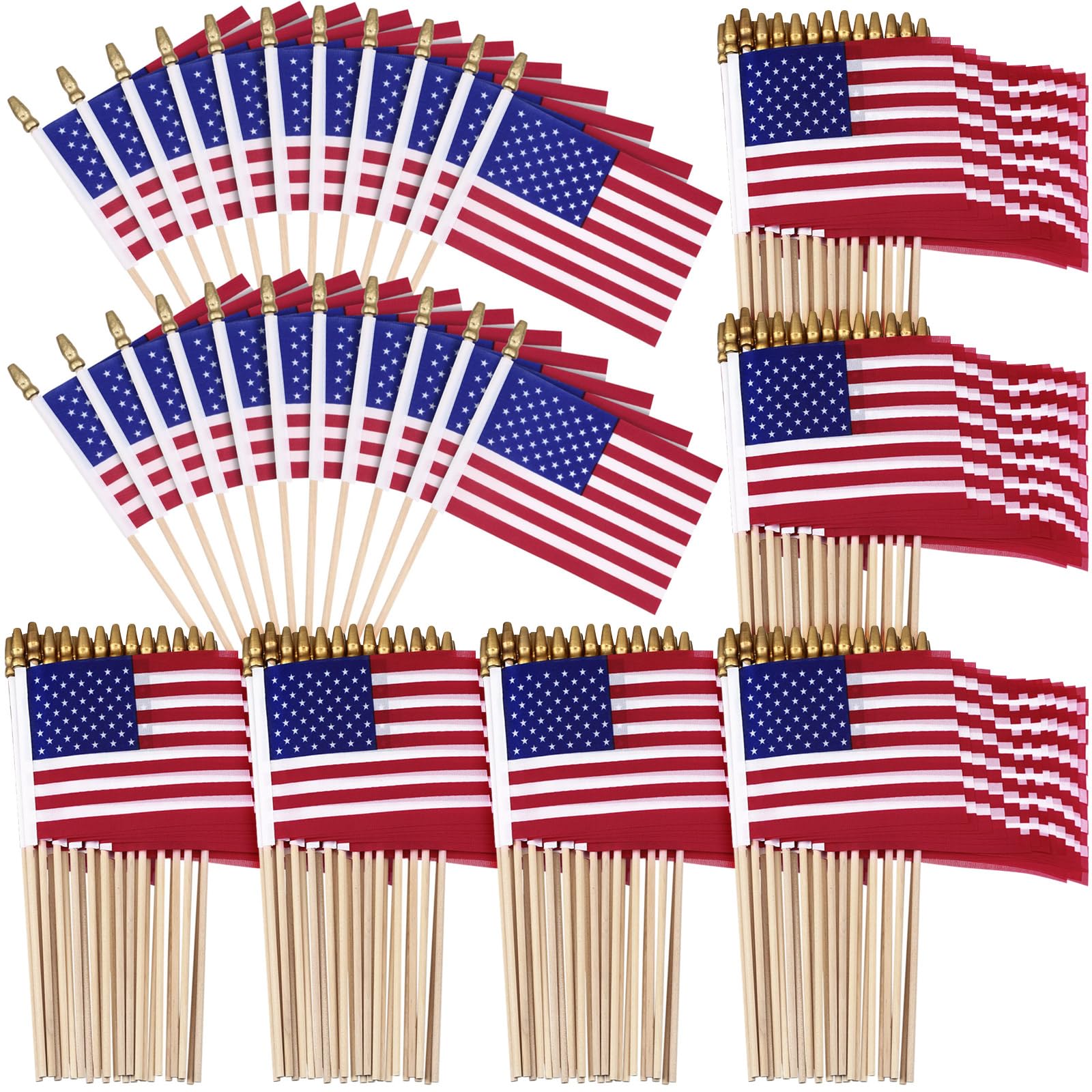 Shimeyao front view of 40-pack flags showing value and organized bundle