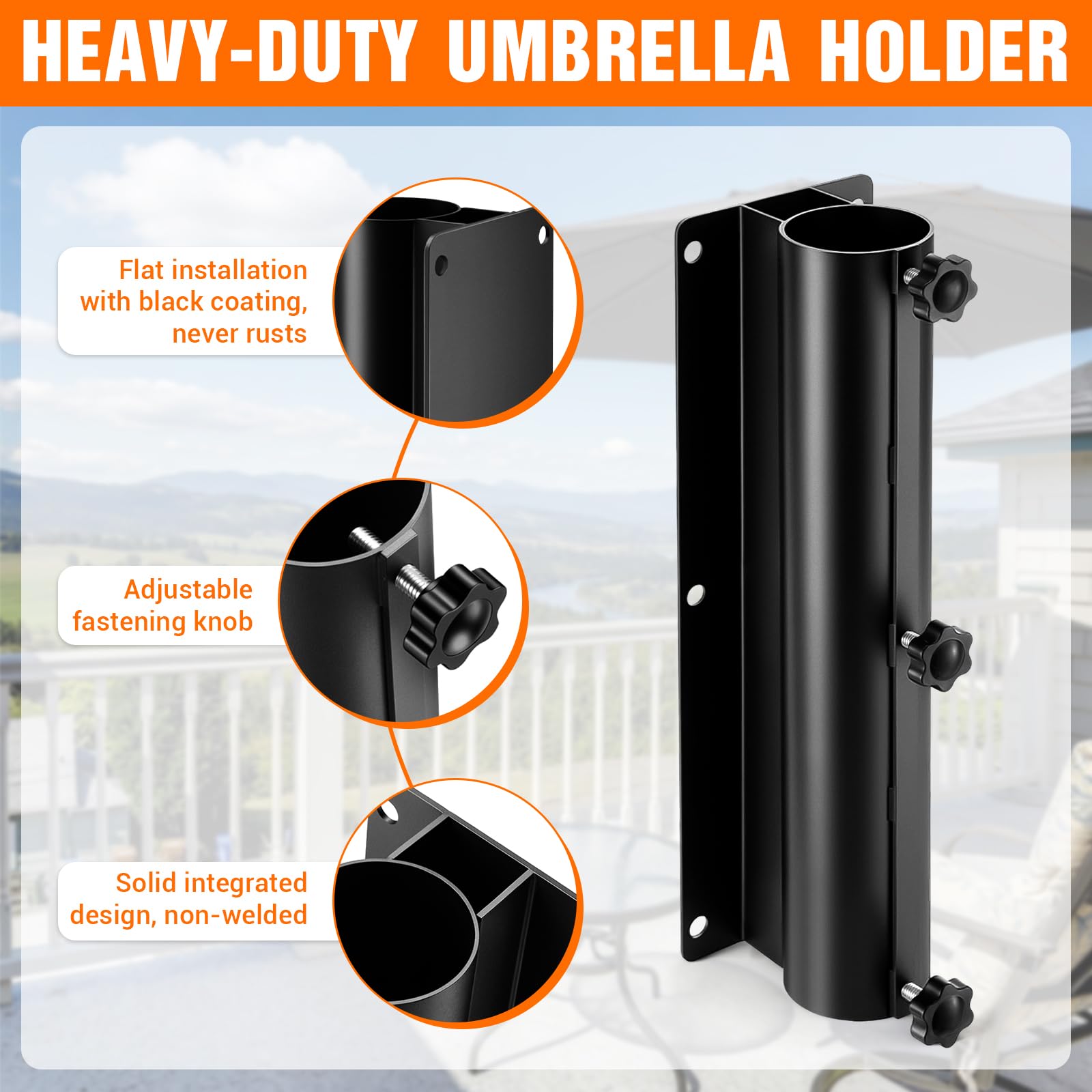 Shimeyao mounted on balcony rail demonstrating stable shade placement and space saving