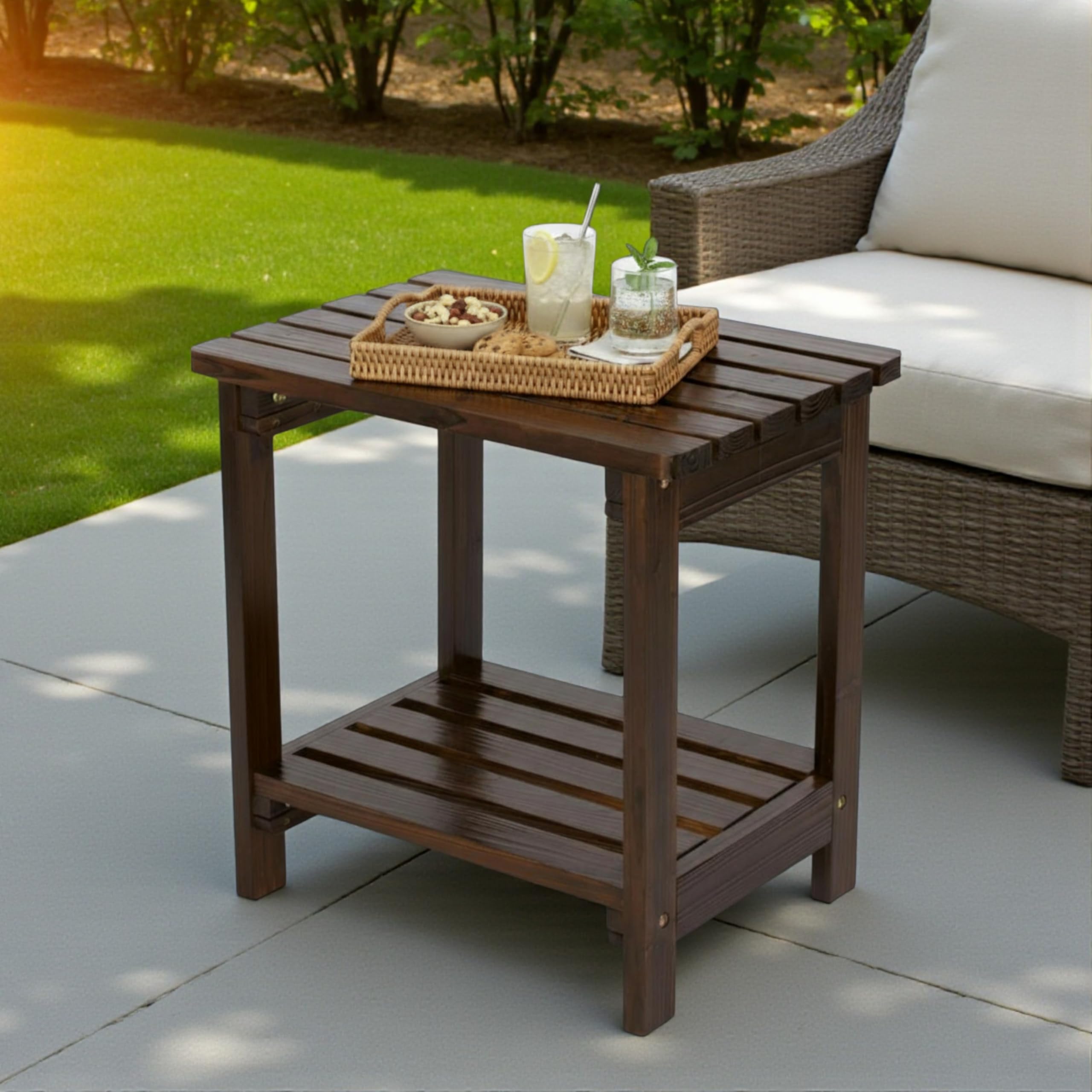 Shine Company close-up of cedar grain and polyurethane finish, highlights weather resistance
