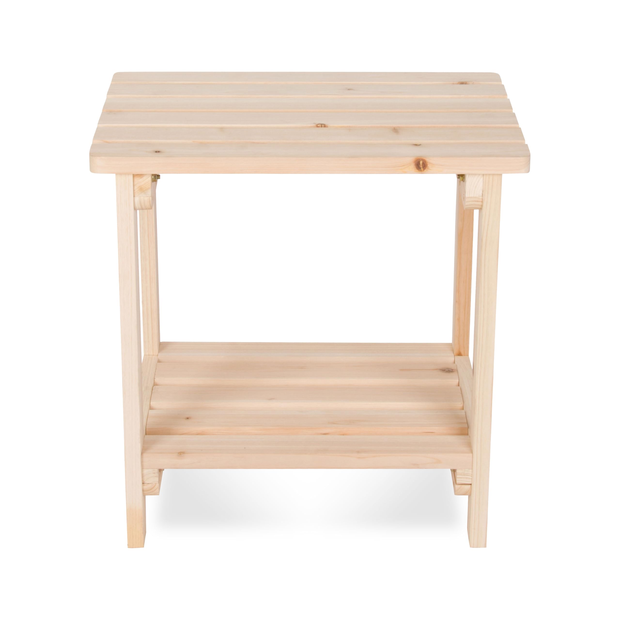 Shine Company table in patio setting showing usable surface and lifestyle convenience benefit