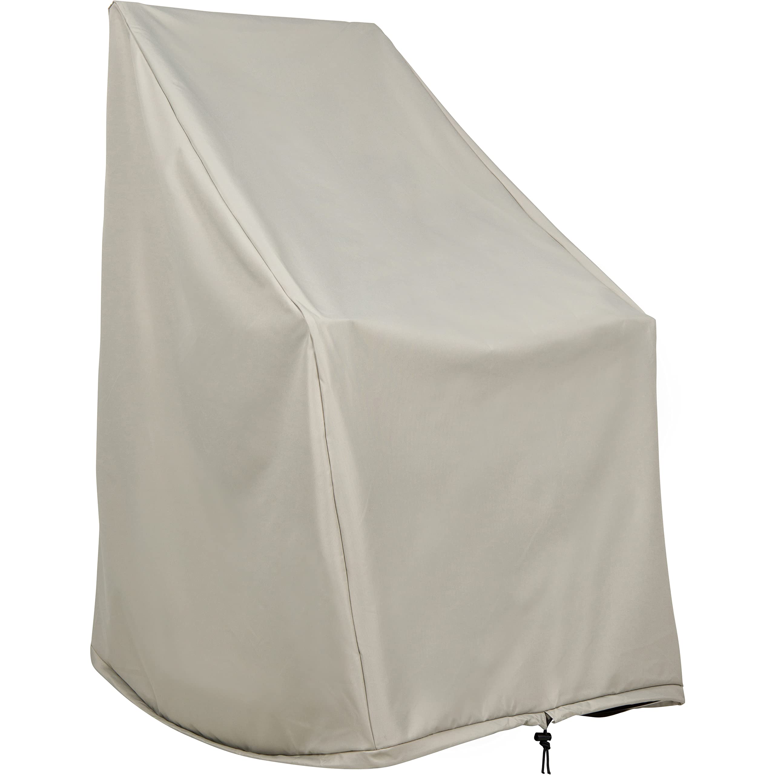 Shine Company front view of gray rocking chair cover showing full coverage and clean silhouette