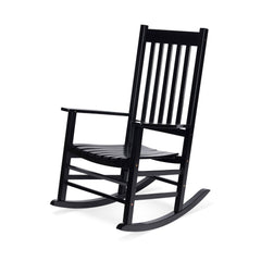 Shine Company Vermont Rocking Chair front view showing black finish and durable design