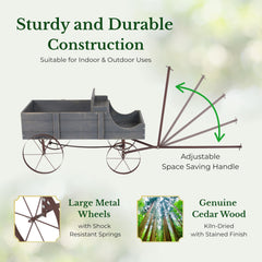 Shine Company wagon planter filled with mixed flowers demonstrating versatile planting display