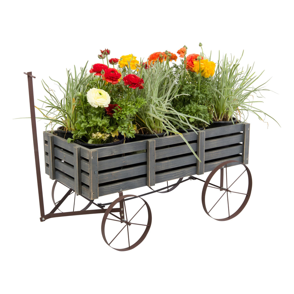 Shine Company porch scene with wagon planter showing styling potential and decorative benefit