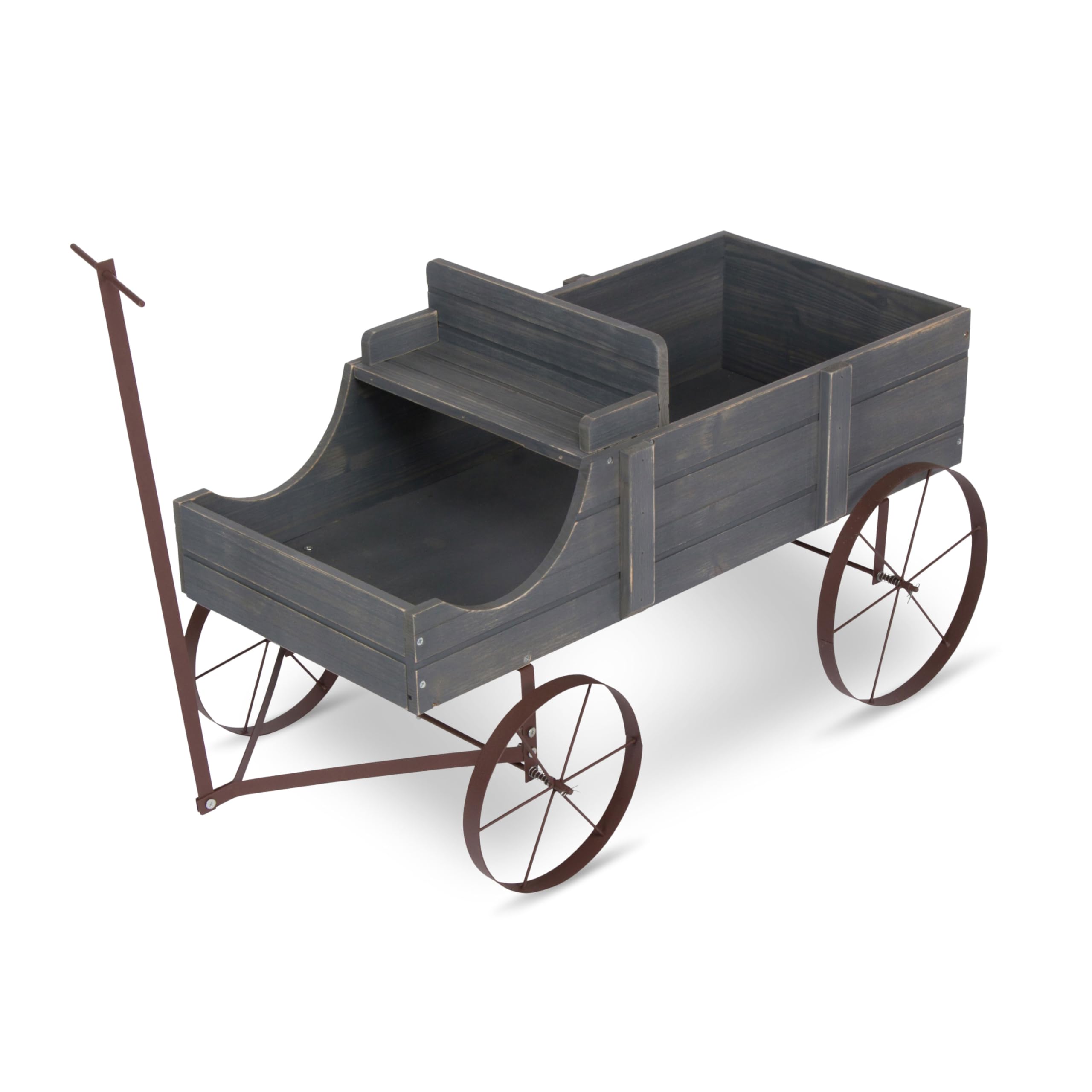 Shine Company wagon next to patio chair showing size and scale for placement planning