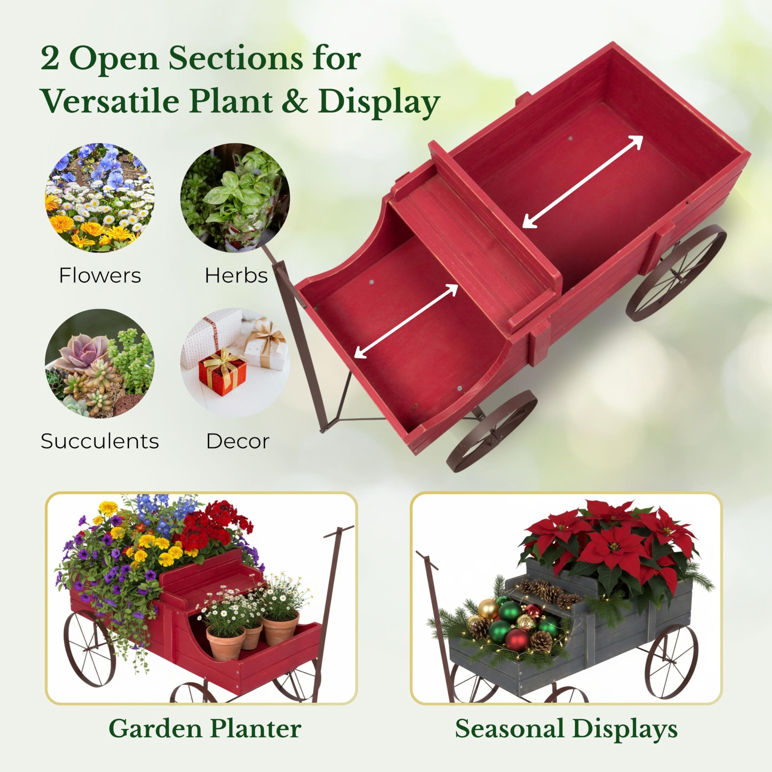 Shine Company planter filled with colorful flowers demonstrating display potential