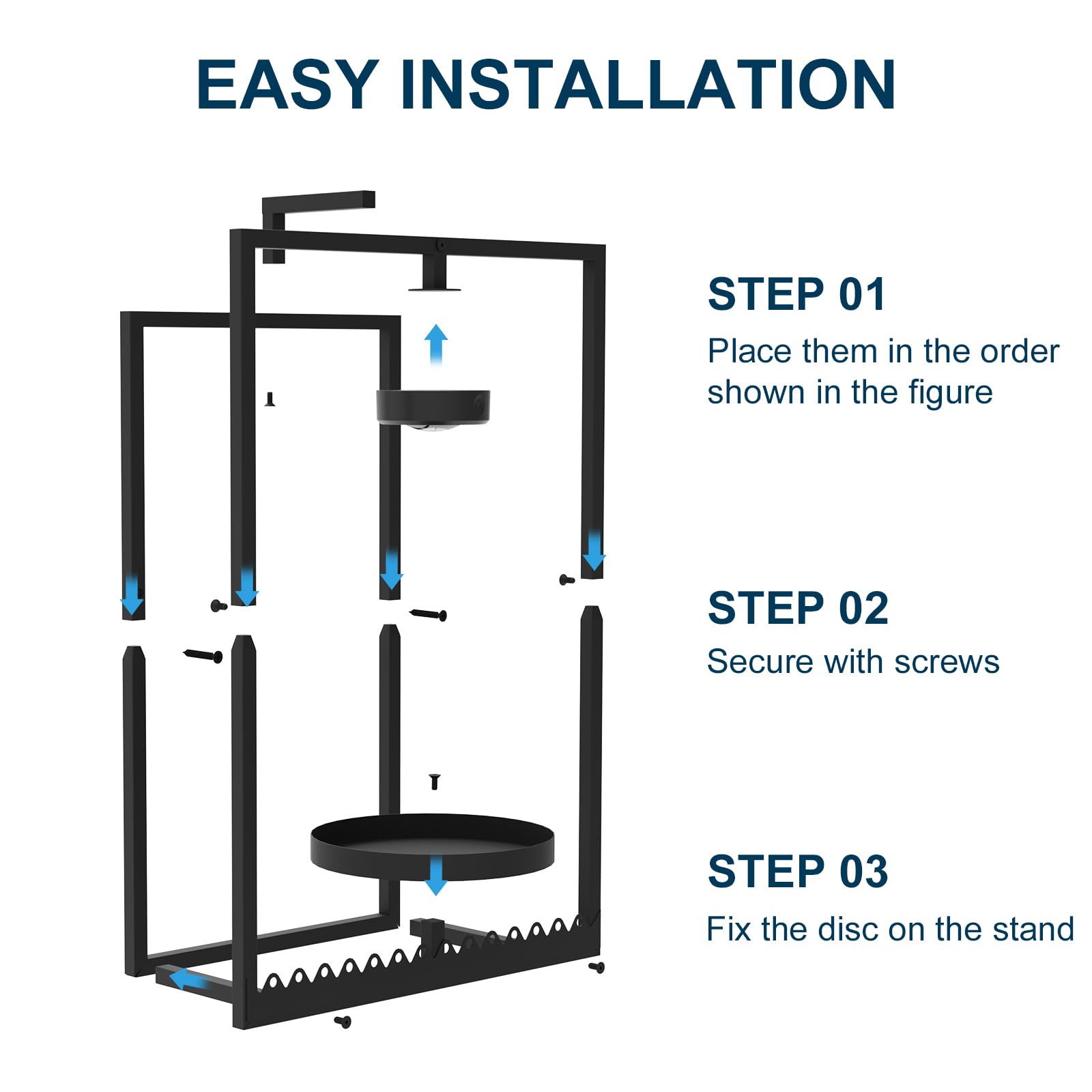 Shineled installation hardware laid out for quick wall mounting and secure hold