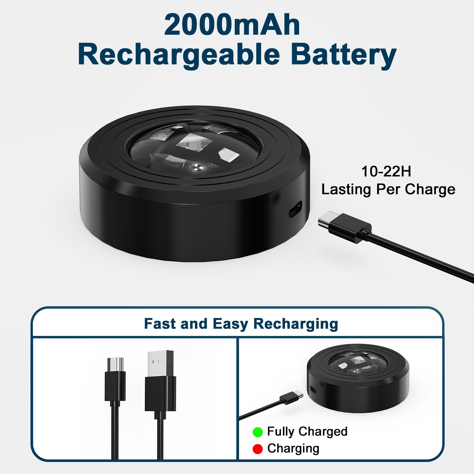 Shineled remote and battery pack highlighting easy control and long runtime