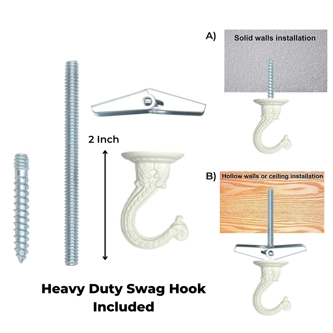 Shineloha swag hook and anchor detail ensuring secure installation