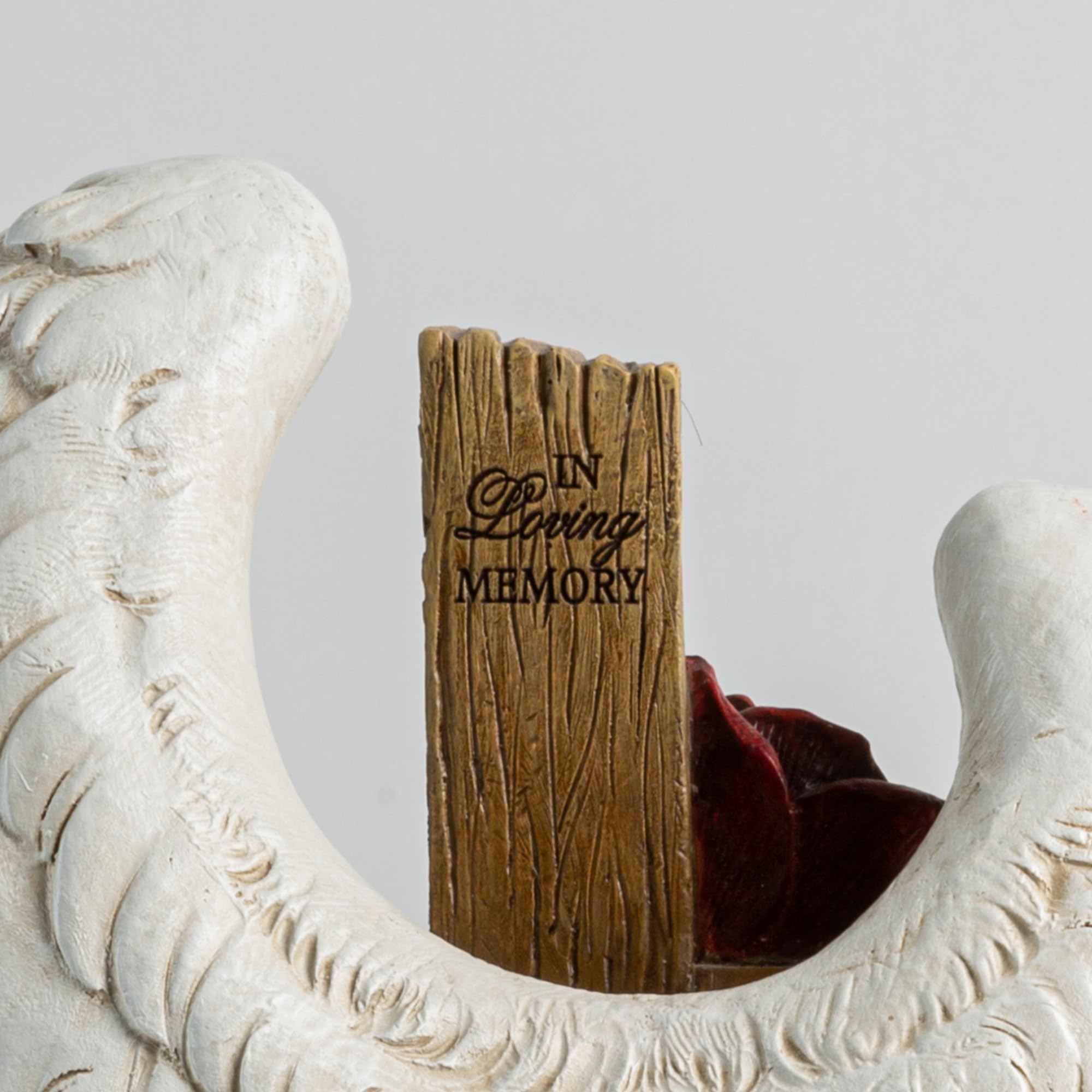 ShineOnAngel on a mantel illustrating indoor memorial display option