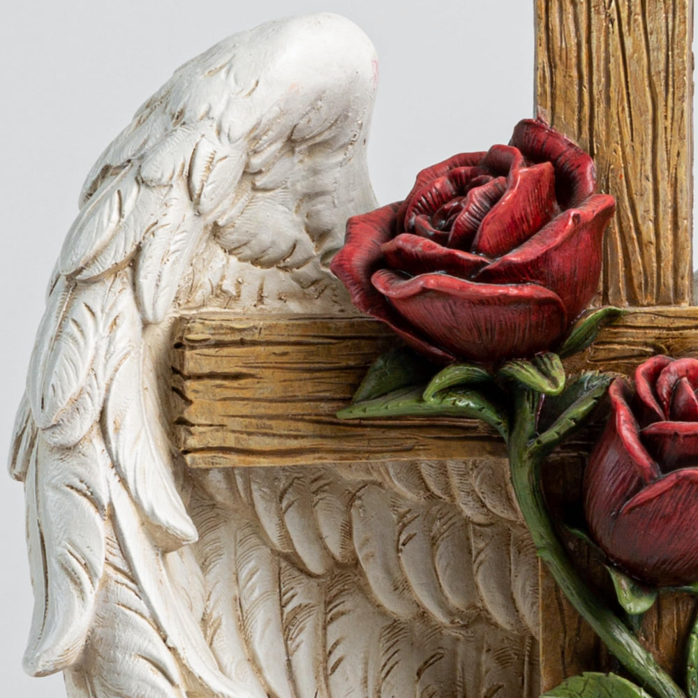 ShineOnAngel placed in a garden demonstrating serene outdoor use