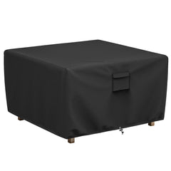 SHINESTAR front view showing fitted cover protecting fire pit table benefit weather resistance