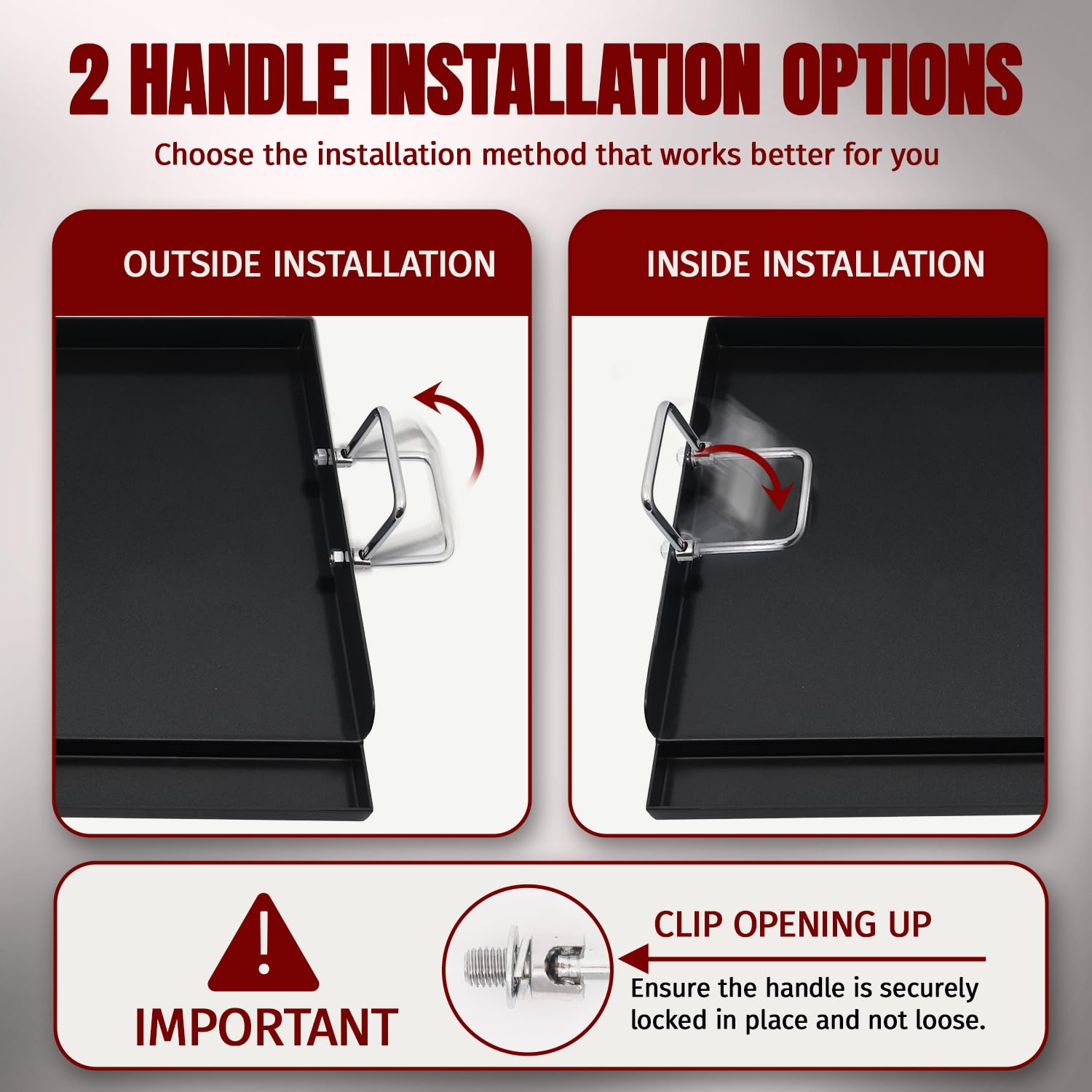 SHINESTAR detachable foldable handle shown folded to keep hands away from heat