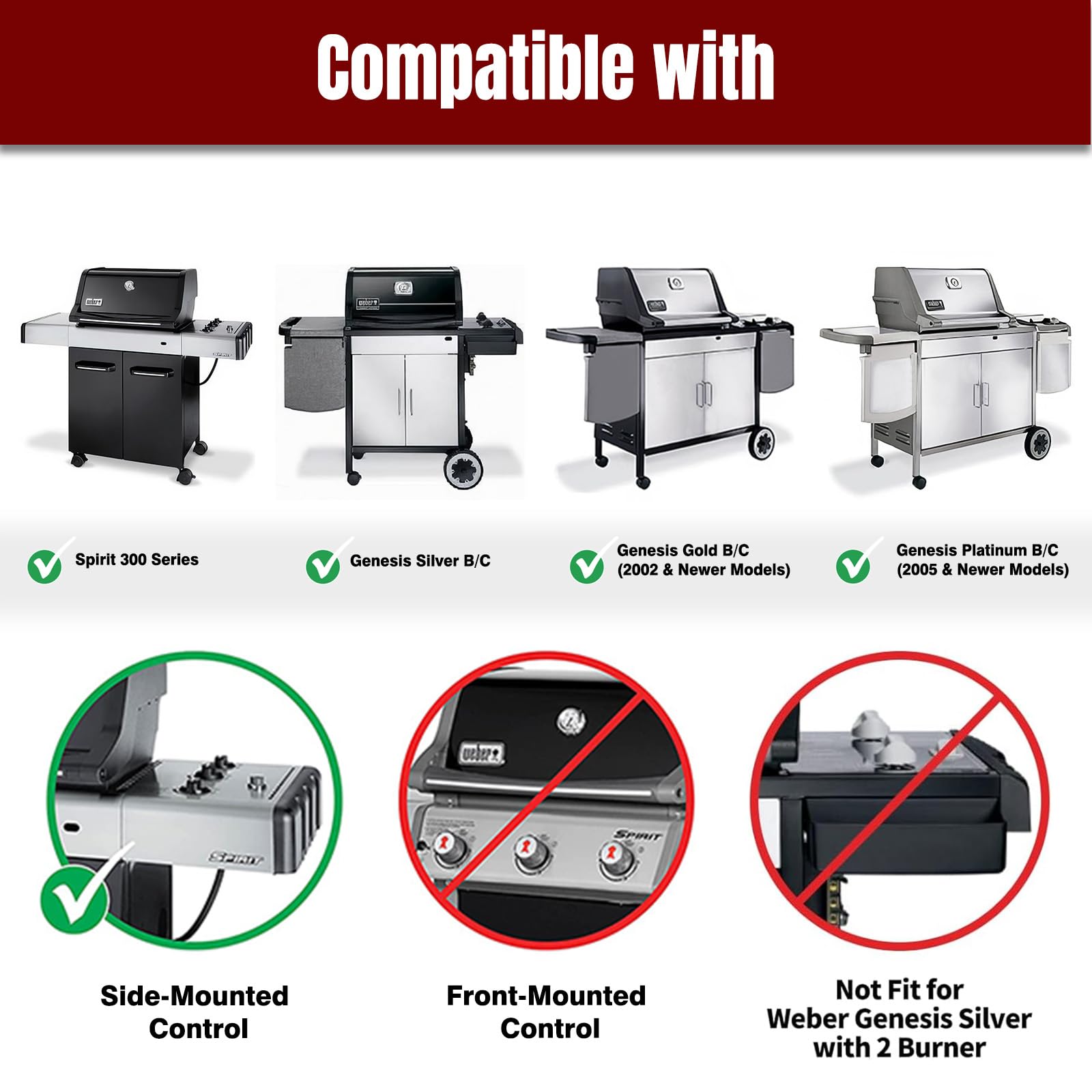 SHINESTAR installed on Spirit E-310 grill, prevents flare-ups and protects burners