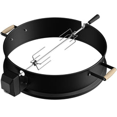 SHINESTAR front view of rotisserie ring showing fit and stable rim seating for secure grilling