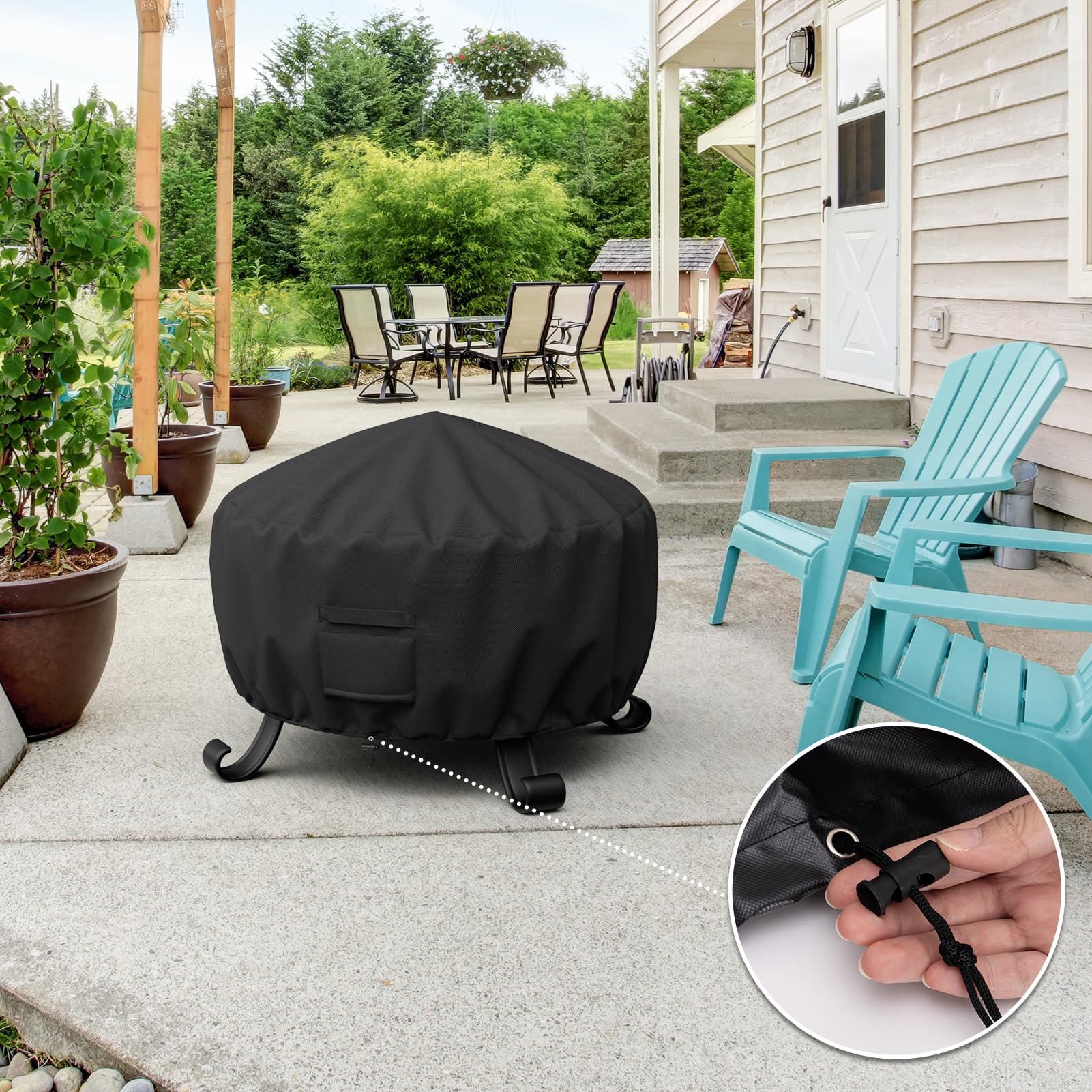 SHINESTAR cover next to chair showing correct size and fit