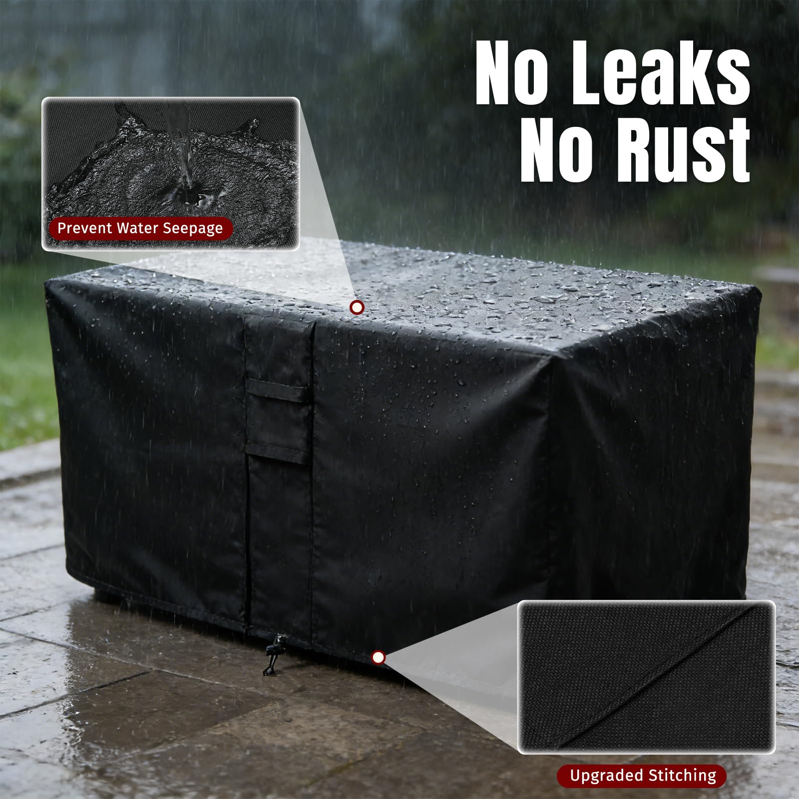 SHINESTAR sealed seams beading water to prevent seepage into pit