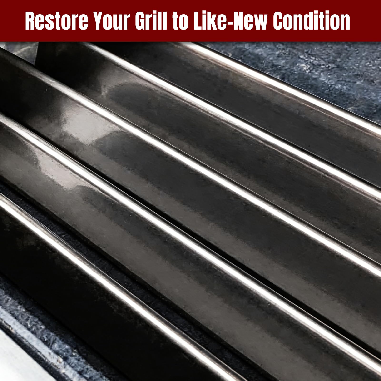 SHINESTAR five-bar set arranged flat, provides complete replacement for 3-burner grills