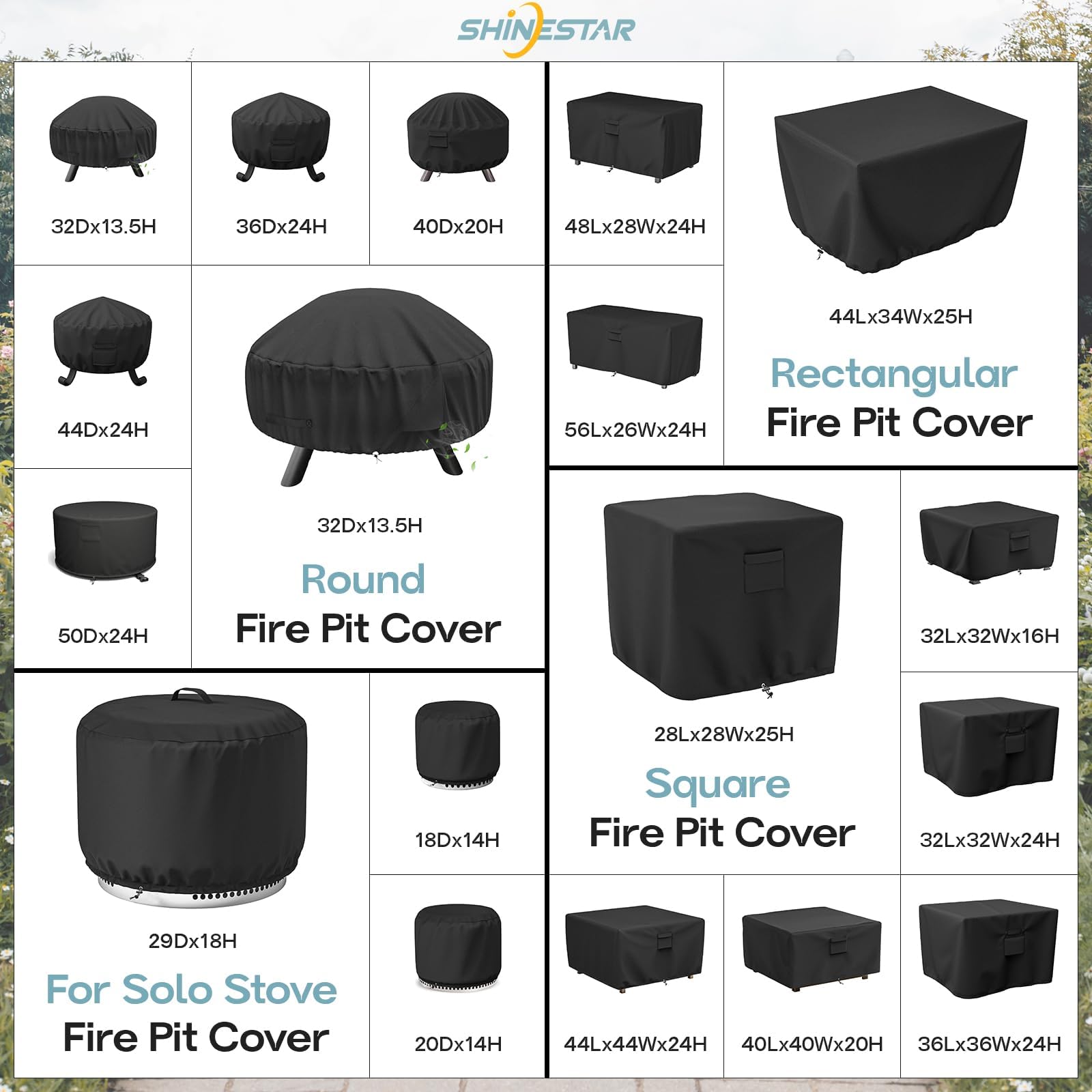 SHINESTAR folded cover shown compact for storage, saves space when not in use