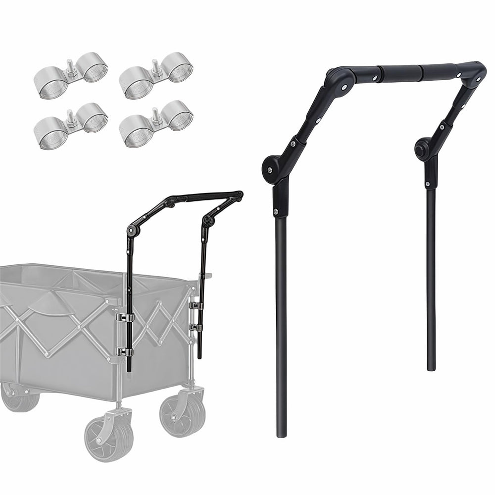 SHINETEC push handle front view showing full length and attachment points for easier control