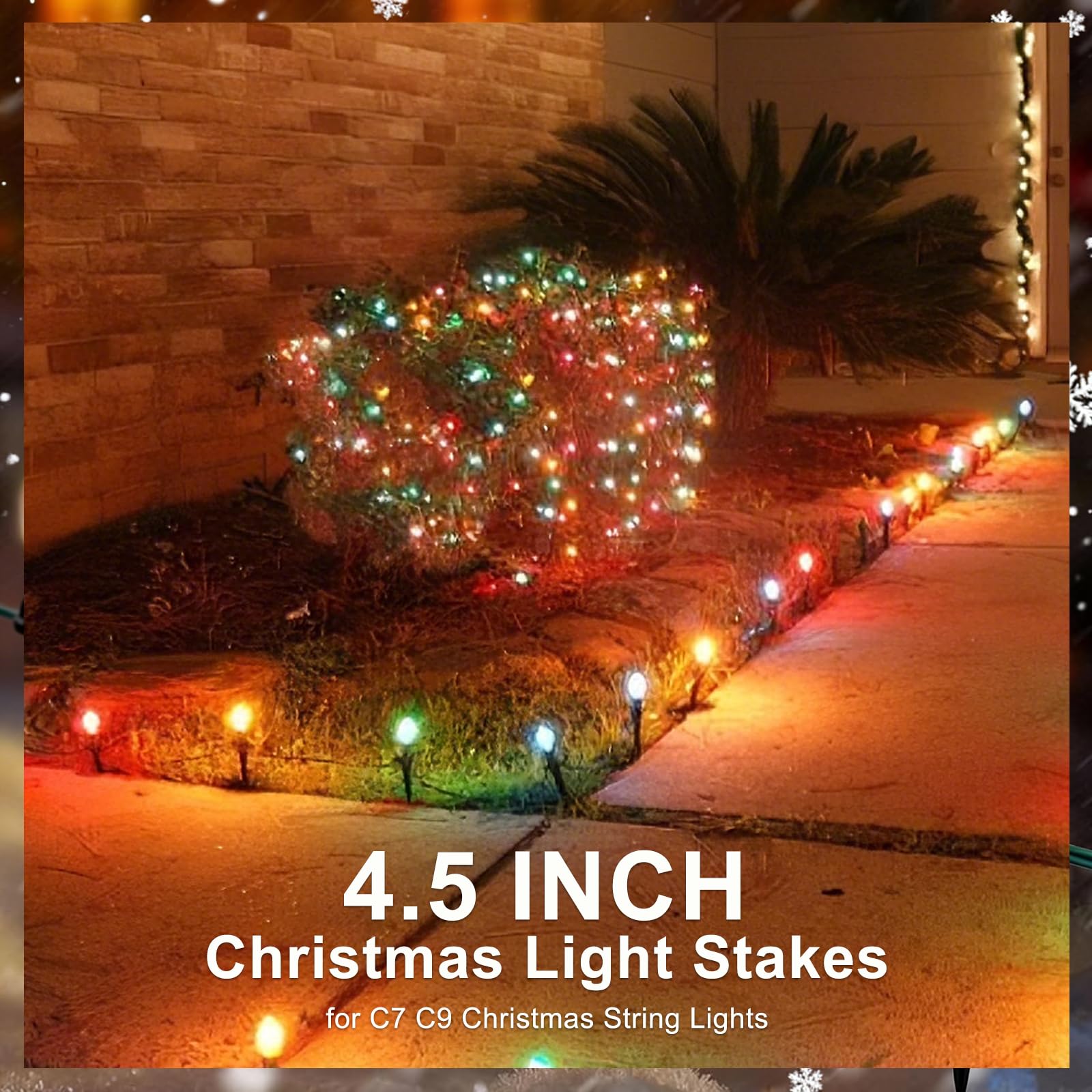 ShineU stakes beside ruler showing 4.5 inch length for correct scale