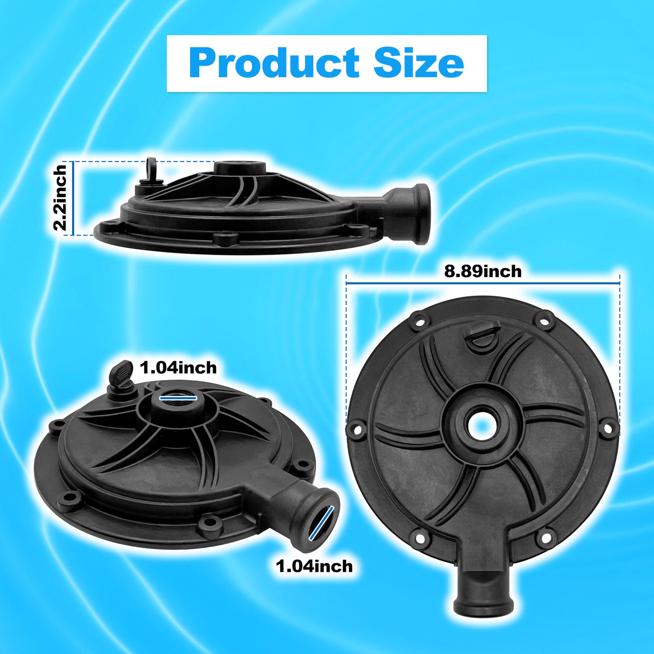 ShineUs threaded inlet and outlet ports showing NPT threads for compatibility
