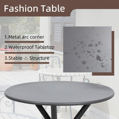 Shintenchi bistro set on balcony with two people enjoying relaxed conversation
