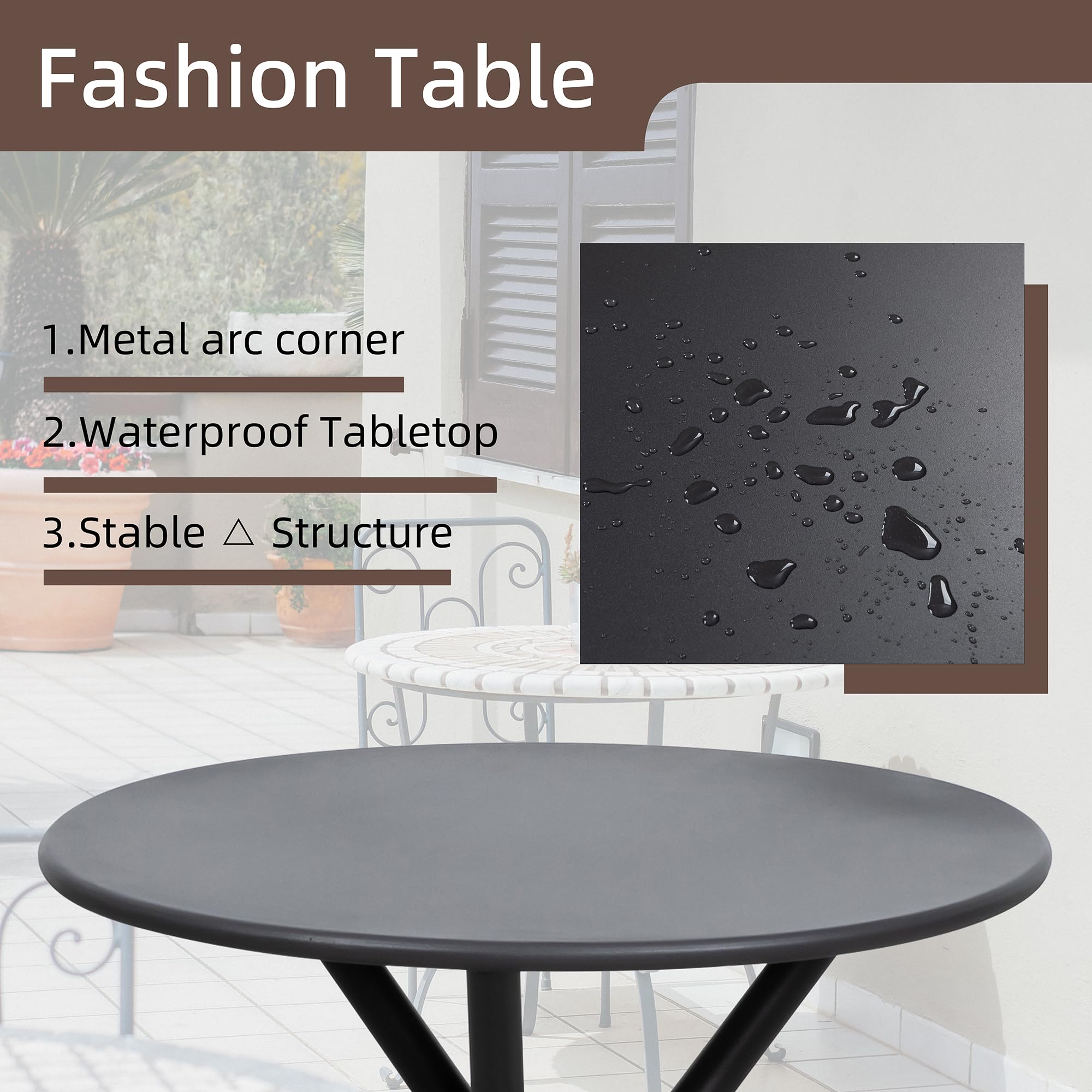 Shintenchi set on balcony for scale, compact footprint for small spaces