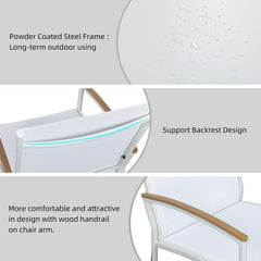 Shintenchi side profile of rocker frame showing sturdy powder-coated steel