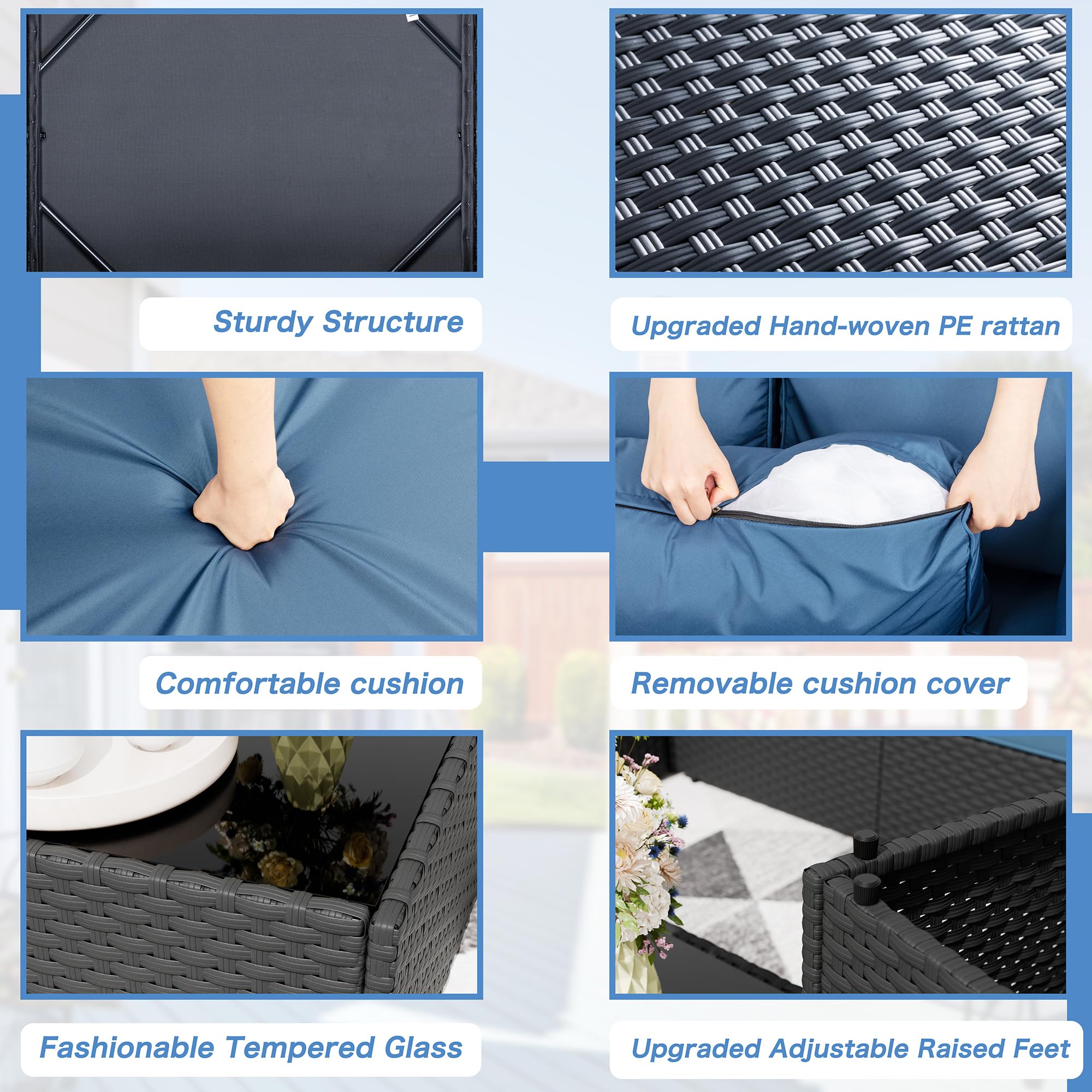 Shintenchi washable cushion zipper detail illustrating easy-removal and cleaning