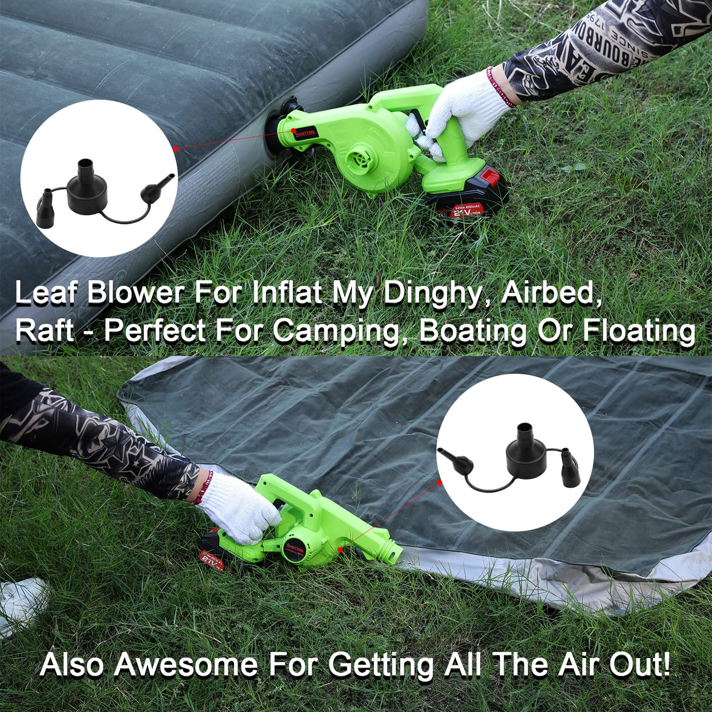 SHINTYOOL in use cleaning car interior reaching vents and crevices for faster tidying