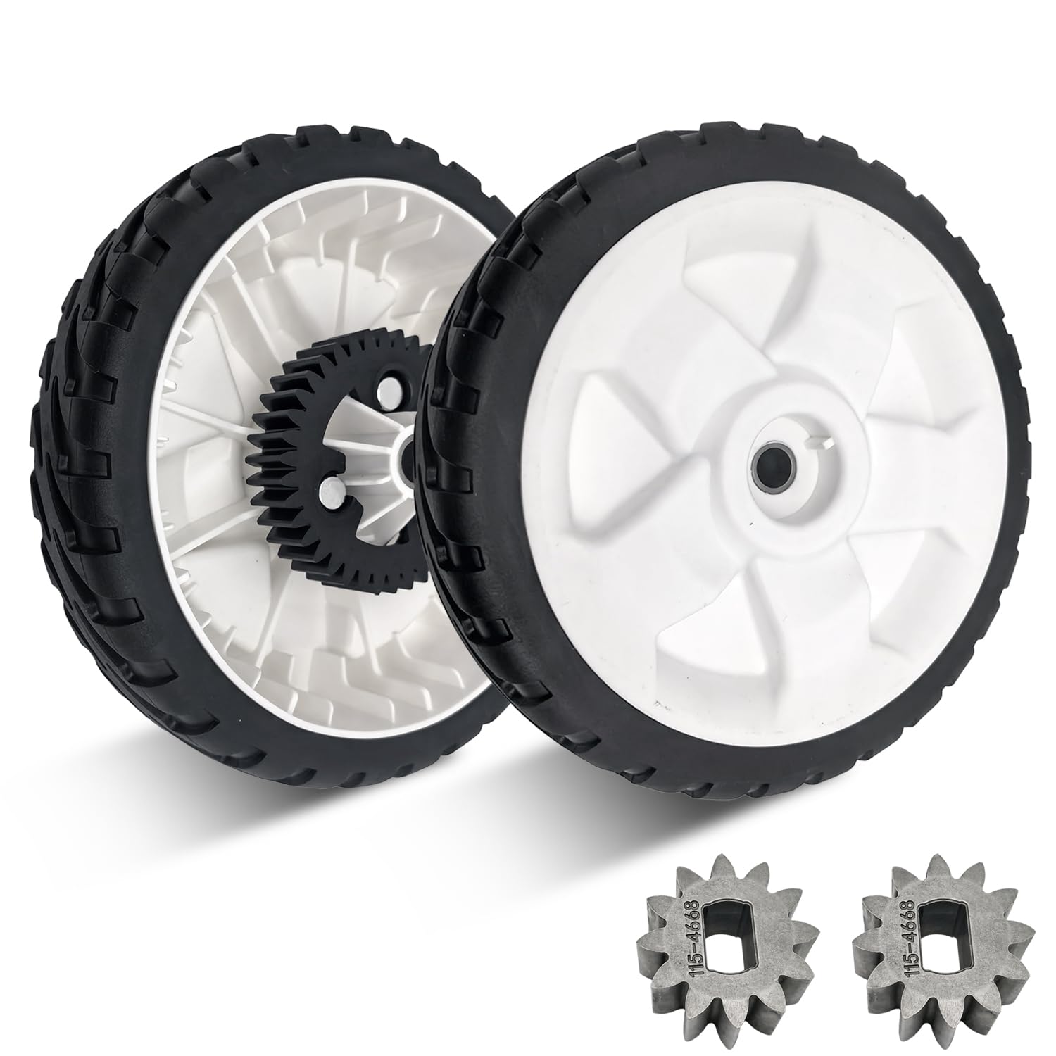 shiosheng front view wheel assembly showing complete replacement set and ready-to-install benefit