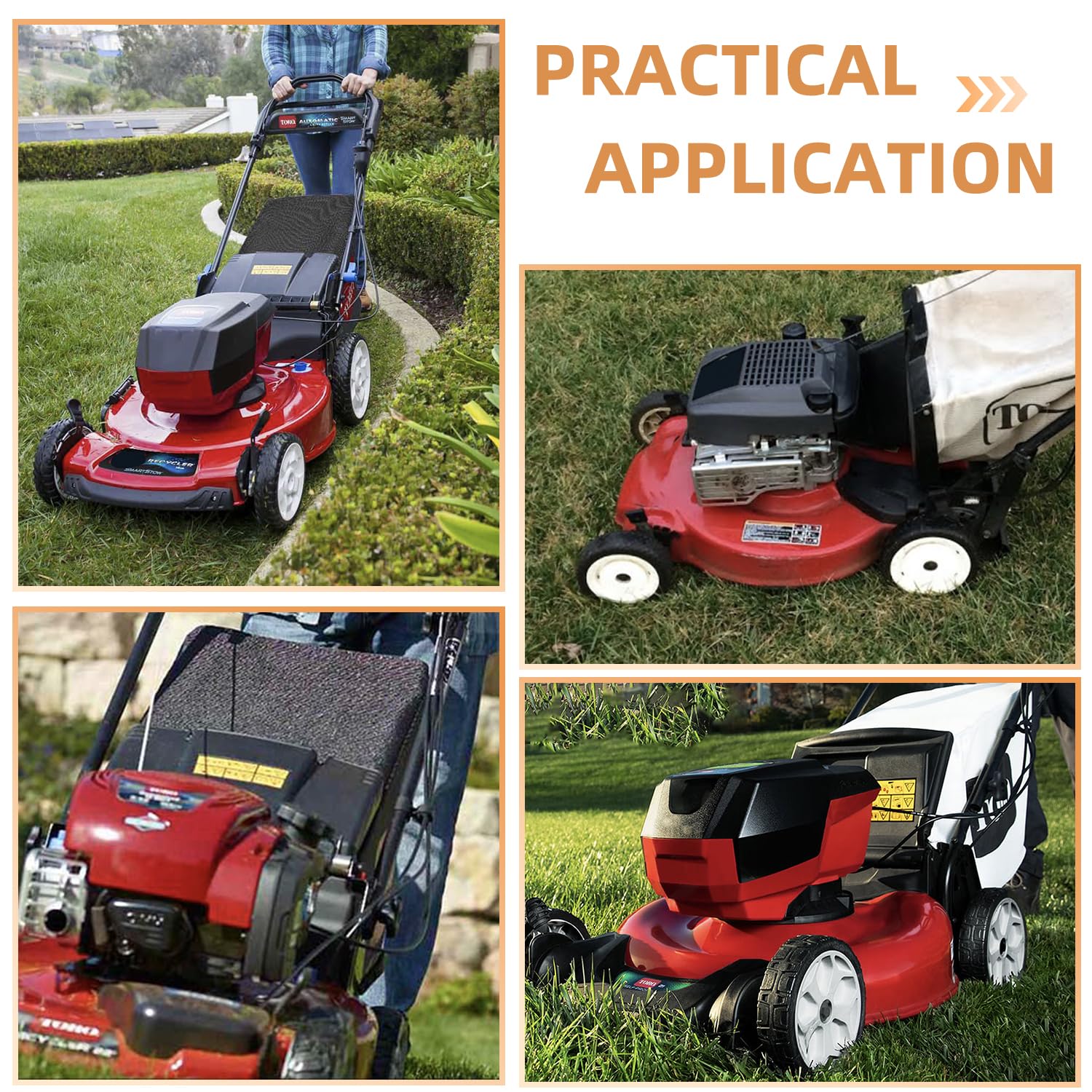 shiosheng rear wheel installed on Toro mower illustrating renewed traction and performance