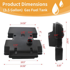 shiosheng top filler neck and cap view for easy refueling and sealing