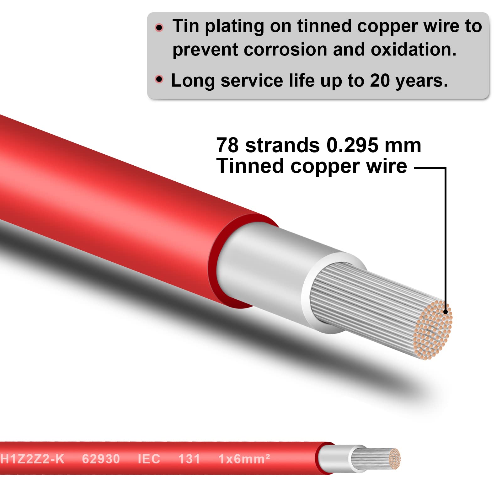 Shirbly close-up of tinned copper strands demonstrating flexible conductor for reliable conductivity