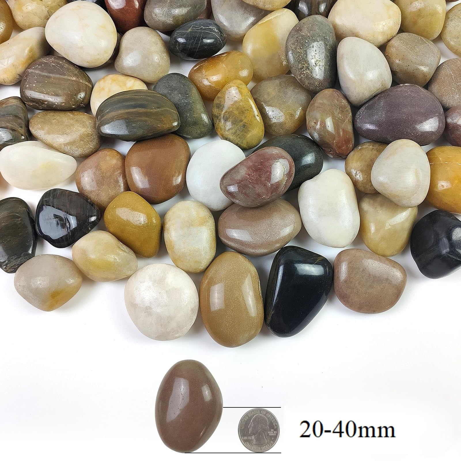 SHIZWU close-up of polished pebble texture highlighting smooth finish