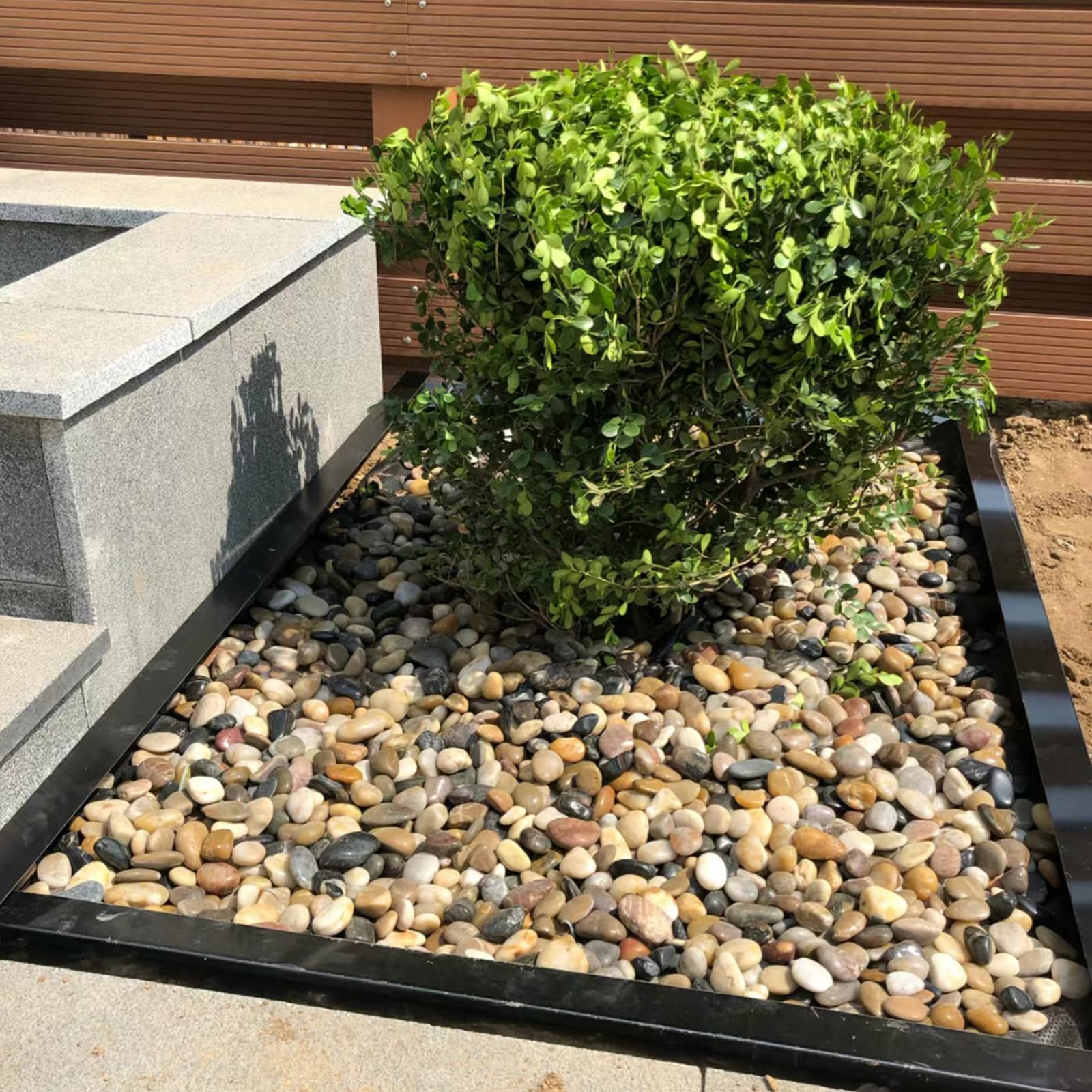 SHIZWU decorative stones in a plant pot improving drainage and appearance