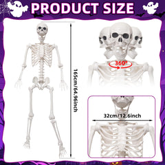 SHOCOSTO skeleton in yard display creating dramatic Halloween atmosphere
