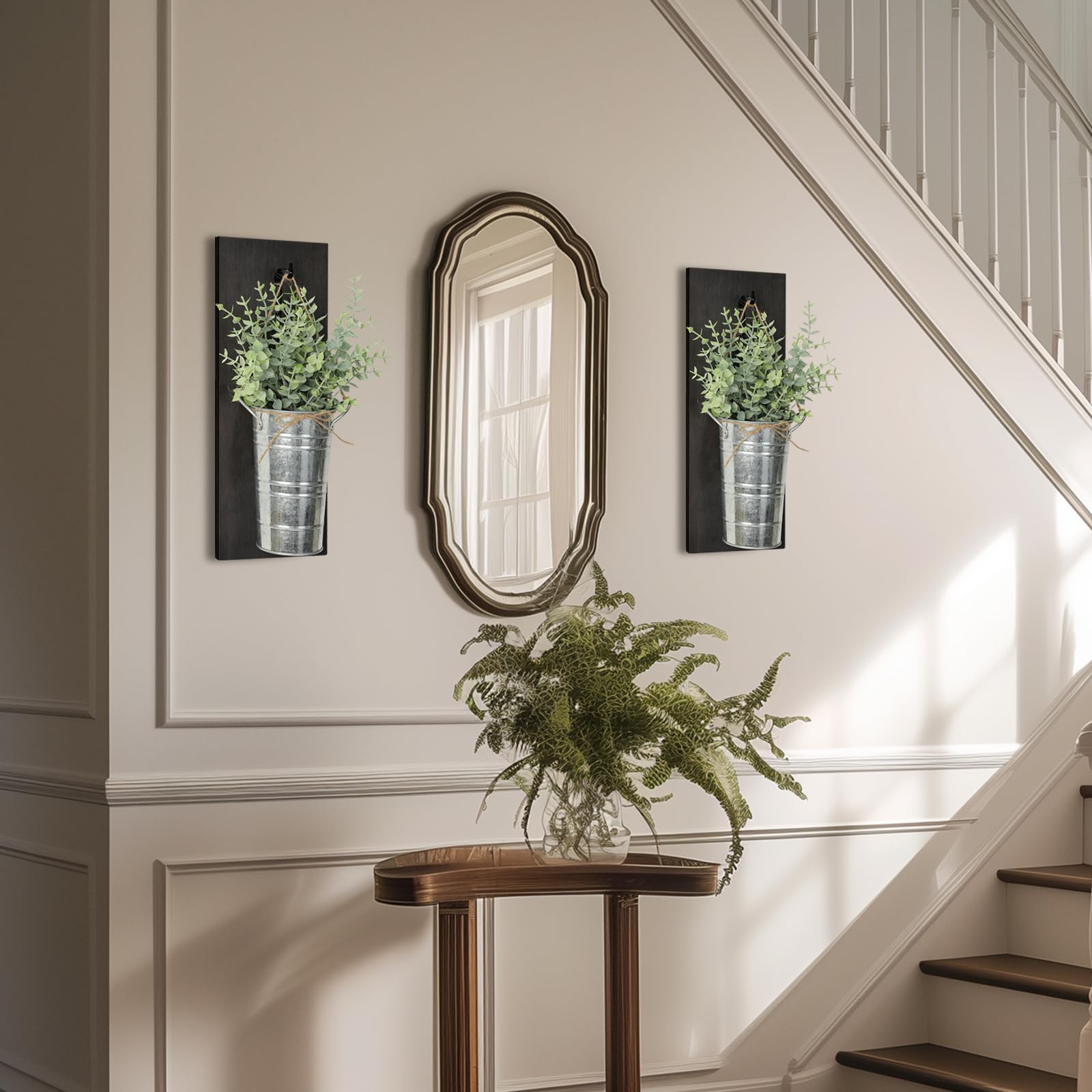 SHOHAYTO styled bathroom shelf with wall planters for small-space greenery