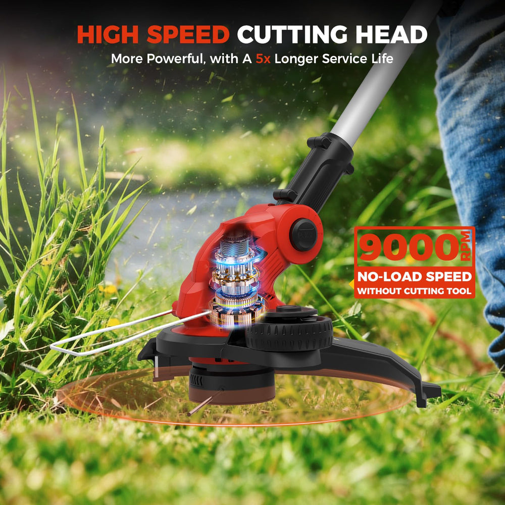 shoho assembled in three configurations trimmer edger and wheeled mower for job flexibility benefit