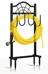 Shomextol front view showing fence-style holder and tidy hose storage benefit