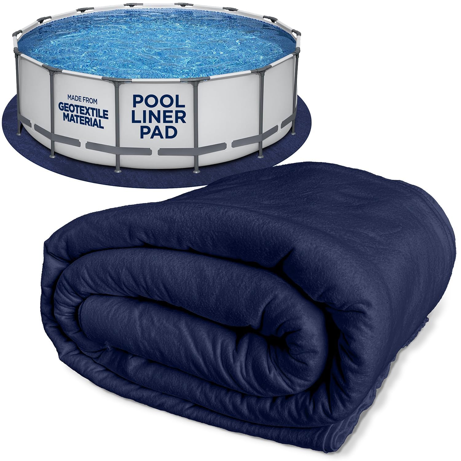 Shop Square front view of precut 18-foot pad showing packaging and quick install benefit