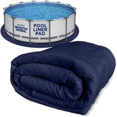 Shop Square front view of precut 18-foot pad showing packaging and quick install benefit