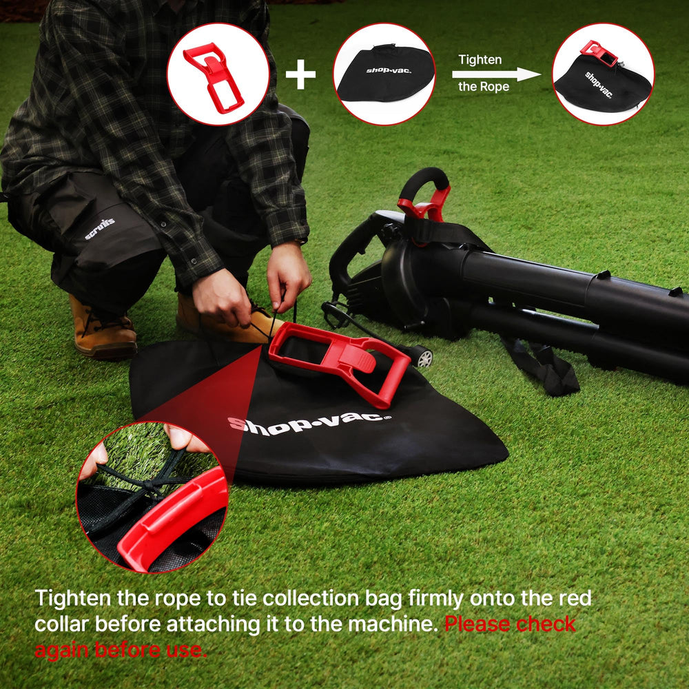 Shop-Vac folded and stored compactly saving garage space
