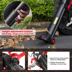 Shop-Vac integrated wheels and support stand for easy mobility