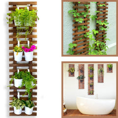 ShopLaLa front view of wooden trellis showing clean vertical support and attractive look