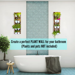 ShopLaLa mounted planters with pots demonstrating space-saving vertical plant display